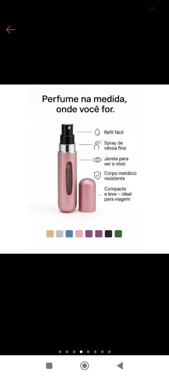 Porta perfume recarregável  - Foto 4