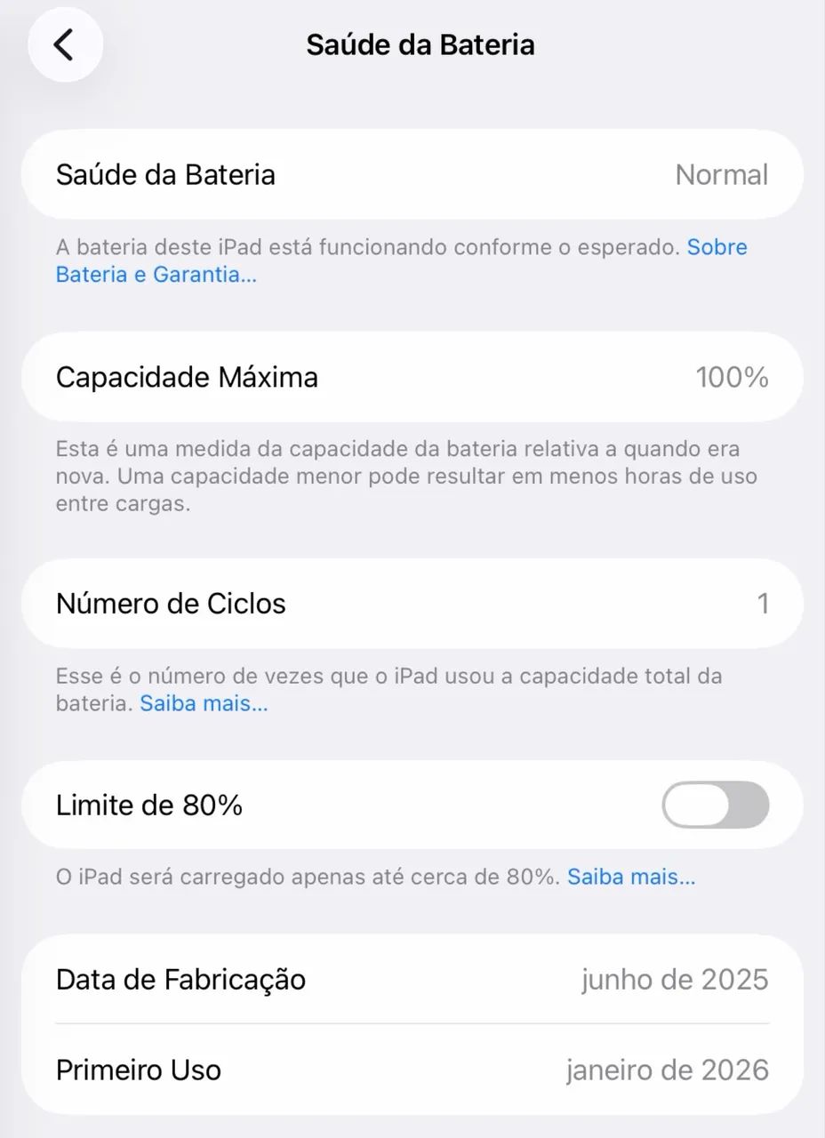 Ipad air m3 11 polegadas 128gb apenas 1 ciclo, apenas 3 dias de ativação ( 128 gb ) - Foto 3
