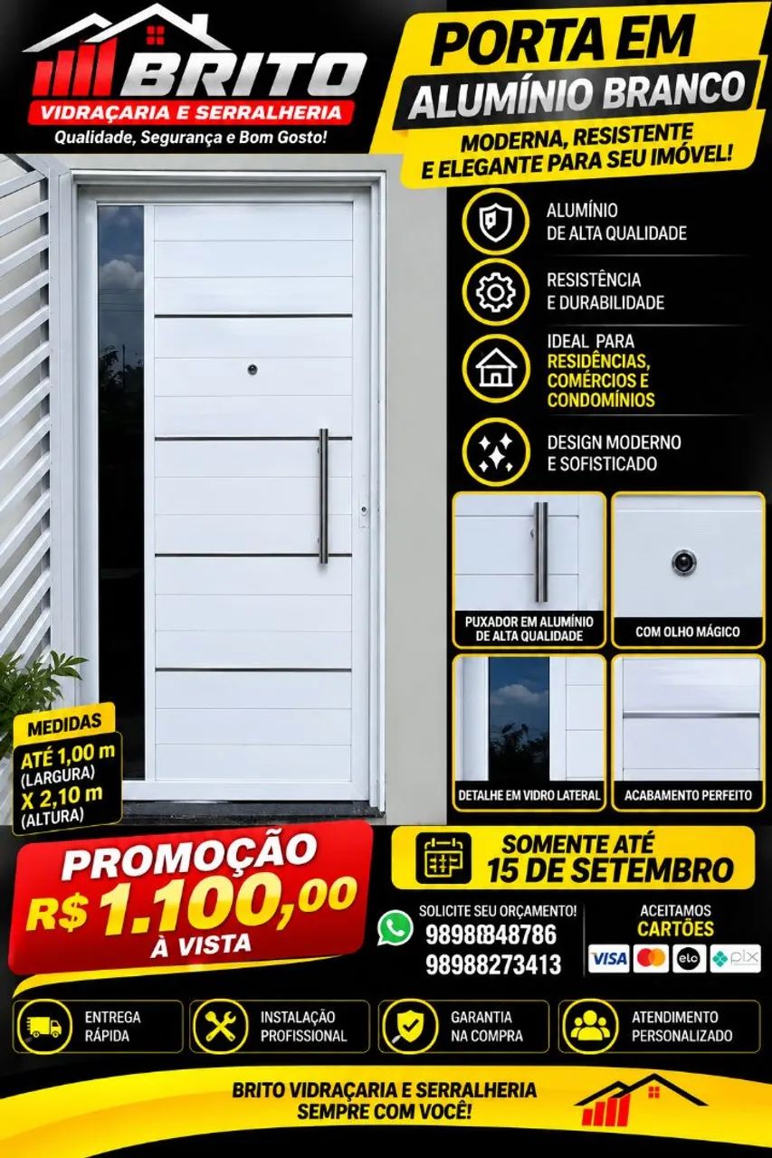 Porta de alumínio 