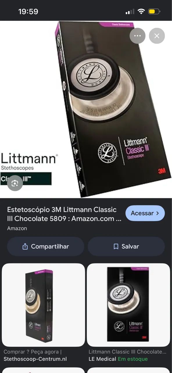 Estetoscópio 3M Littmann Classic III Chocolate - Foto 3