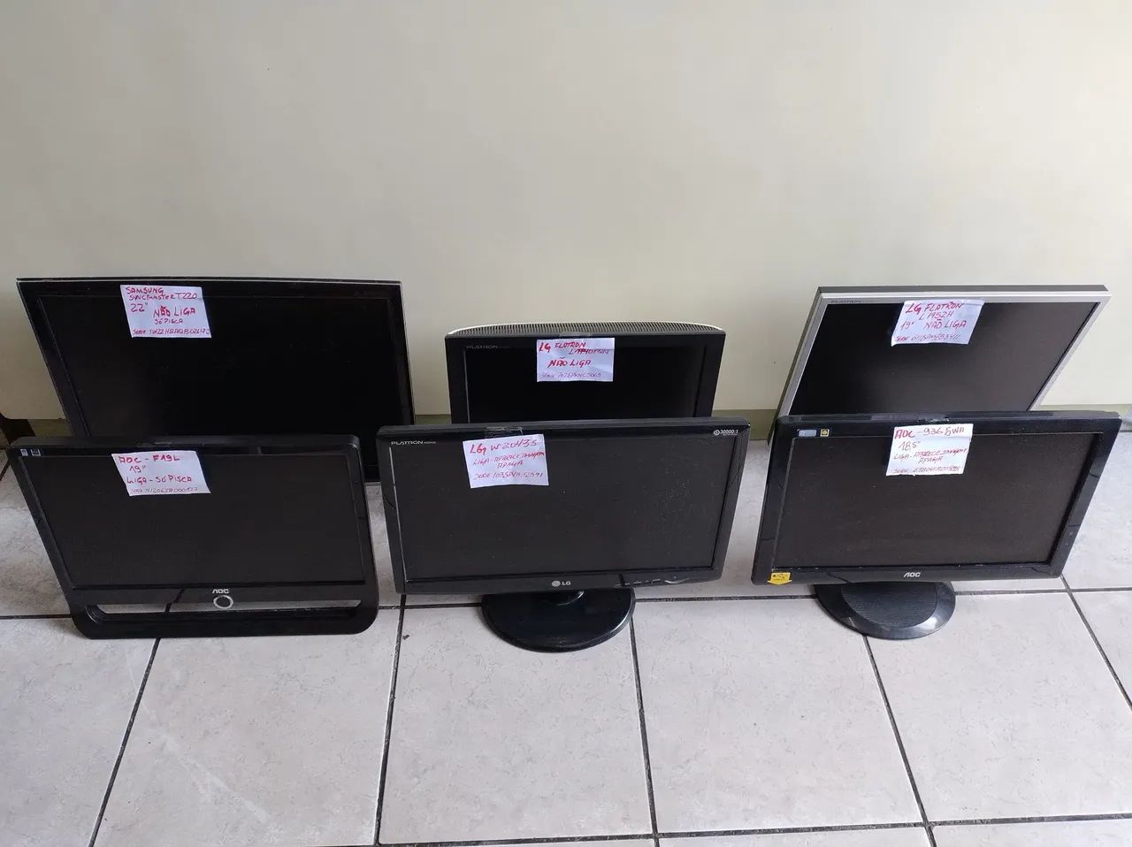 6 monitores para Pc 