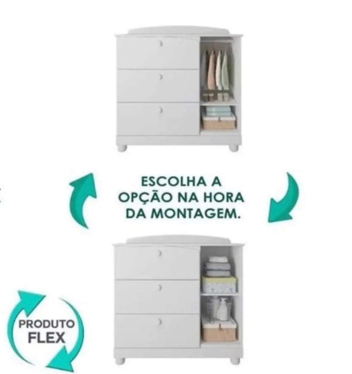 Cômoda Versátil 3 Gavetas e 1 Porta - Foto 3