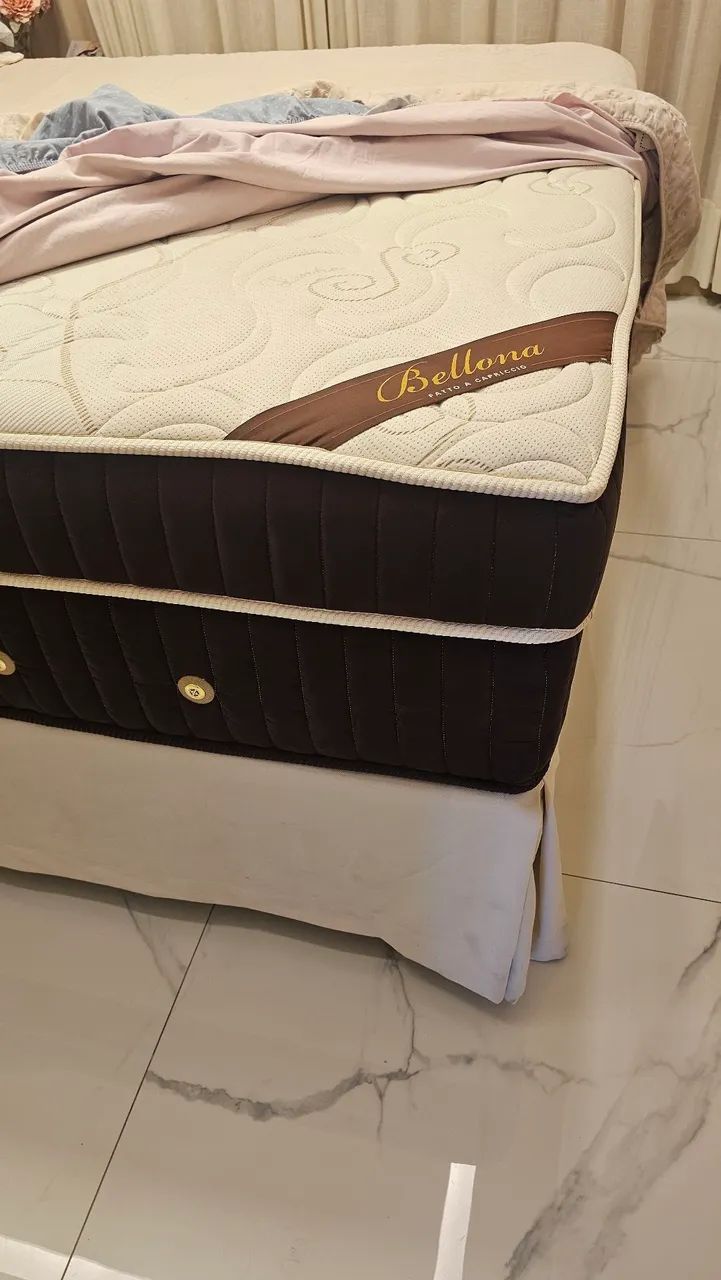 Cama King com Colchão Bellona Ortobom - Foto 2