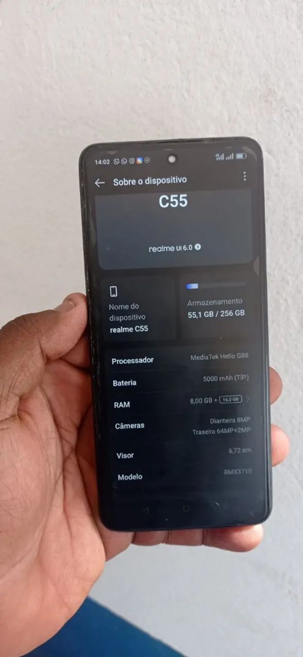 Realme c55 NFC 256 aceito troca  - Foto 2