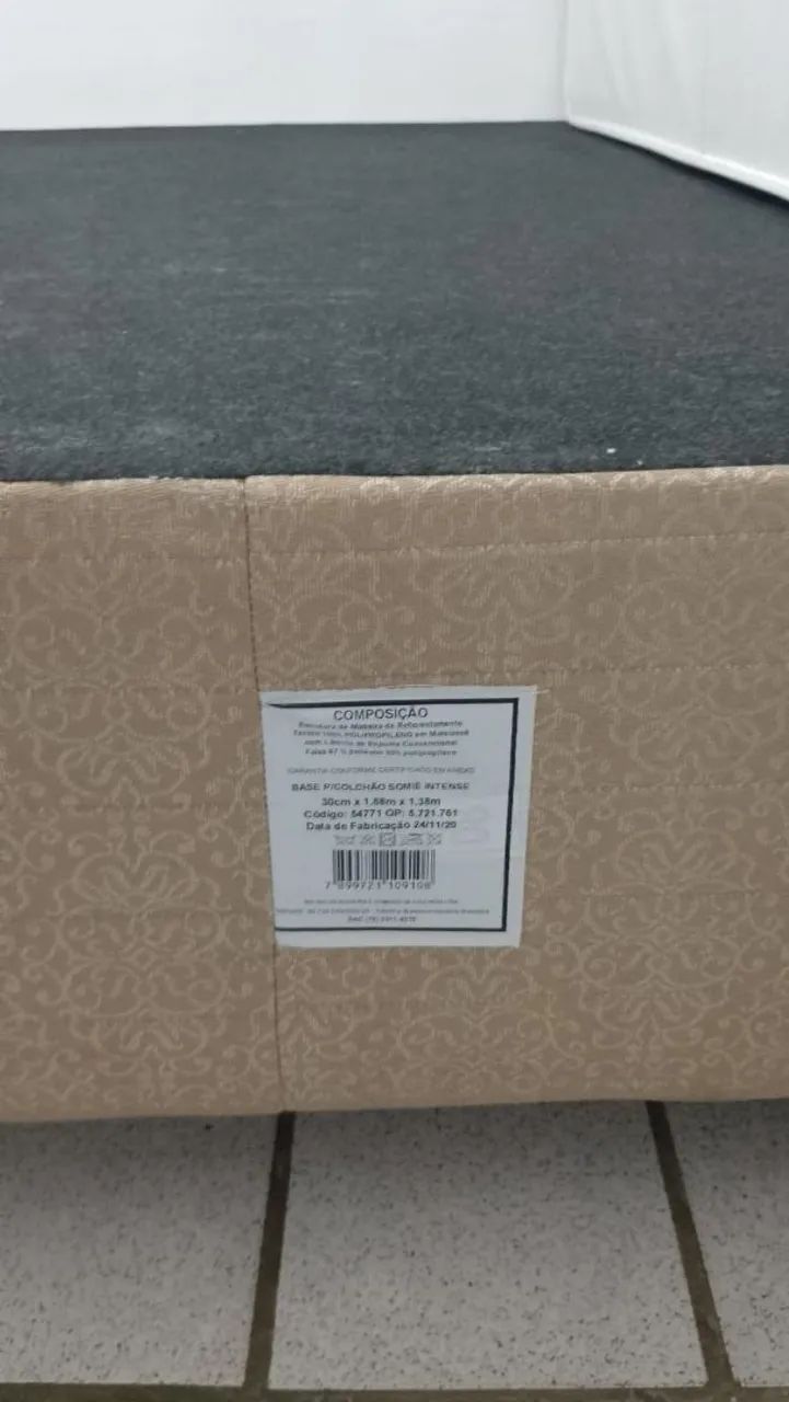 Cama box base e colchão 