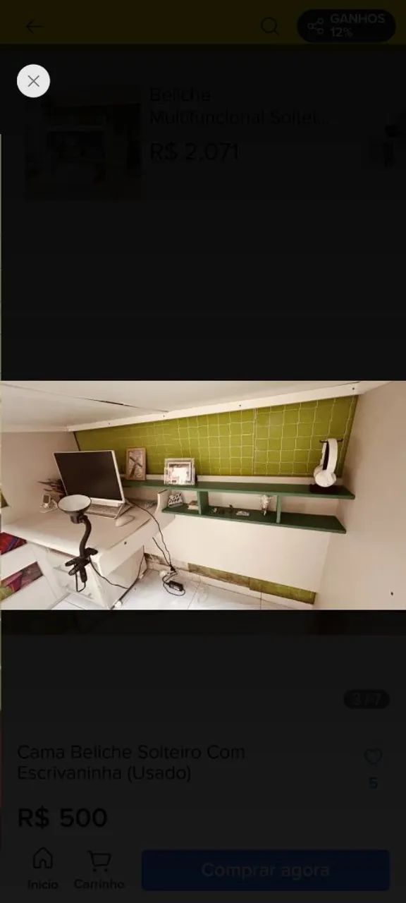 Cama beliche organizadora