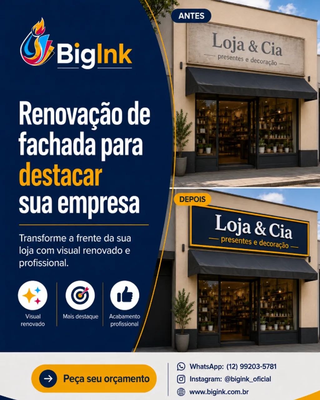 Renovação de Fachada Comercial e Comunicação Visual