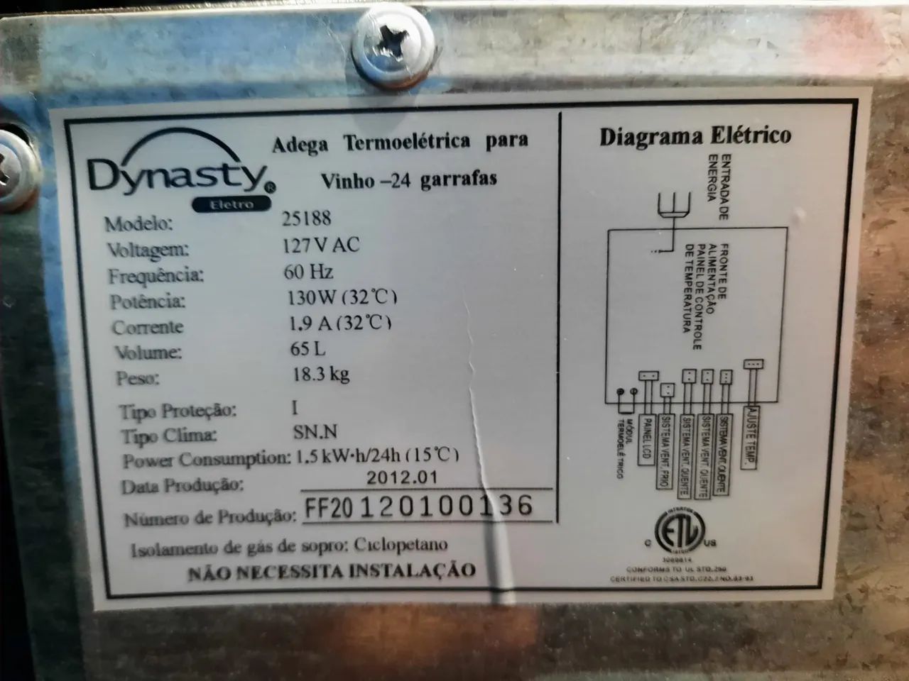 Adega 21 garrafas  - Foto 2