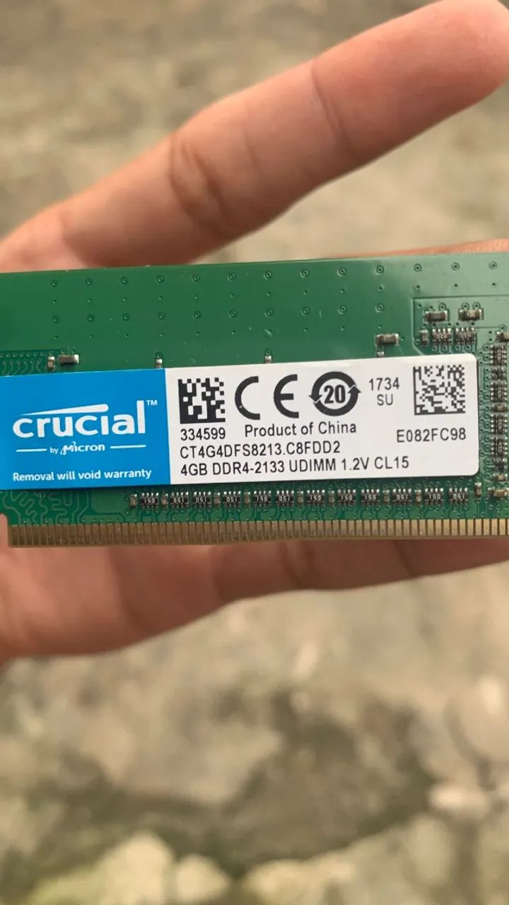 Memória ram 4gb 