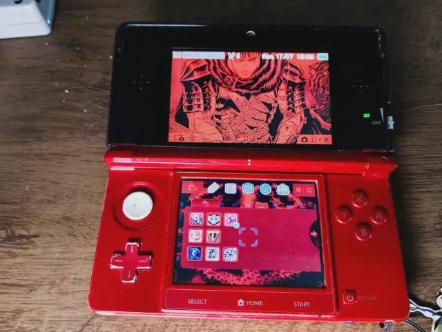 Nintendo 3DS Old Flame Red Destravado + SD 32GB + Jogos +