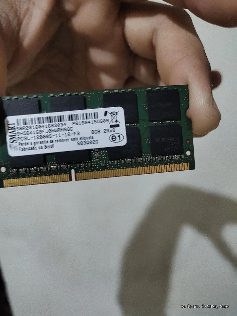 Memória RAM 8bg ddr3 