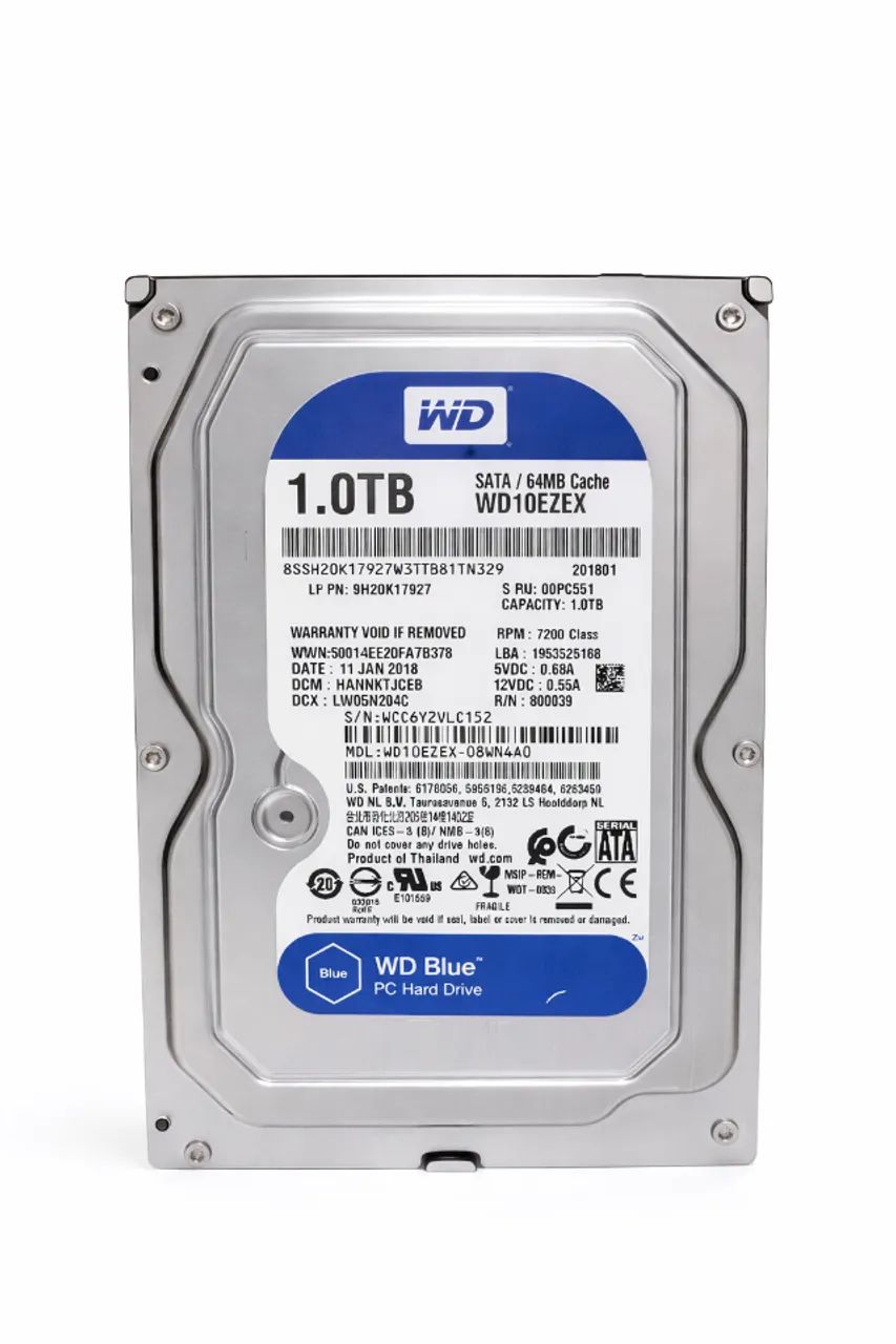 HD 1TB WD blue, sata wd10ezex