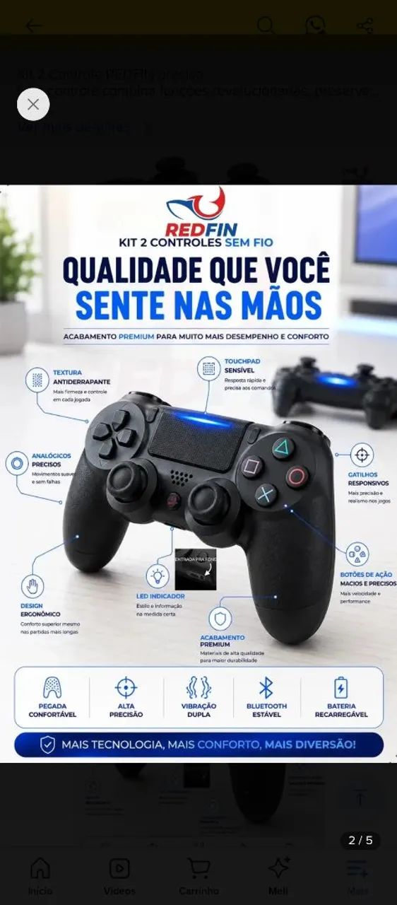 PROMOÇÃO Controle de ps4 sem fio  - Foto 2