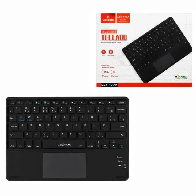 Lacrado Teclado Bluetooth com Luz de Fundo LEHMOX LEY-177A