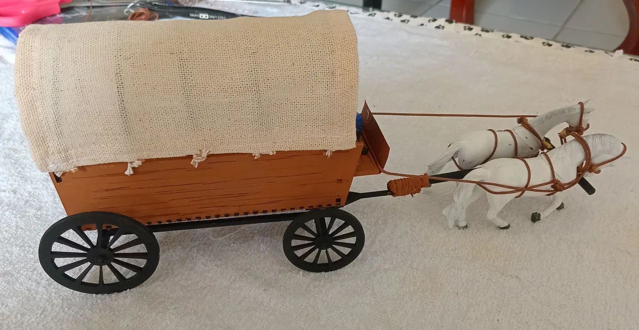 Forte Apache - Miniatura Artesanal Carroça Velho Oeste - Foto 4