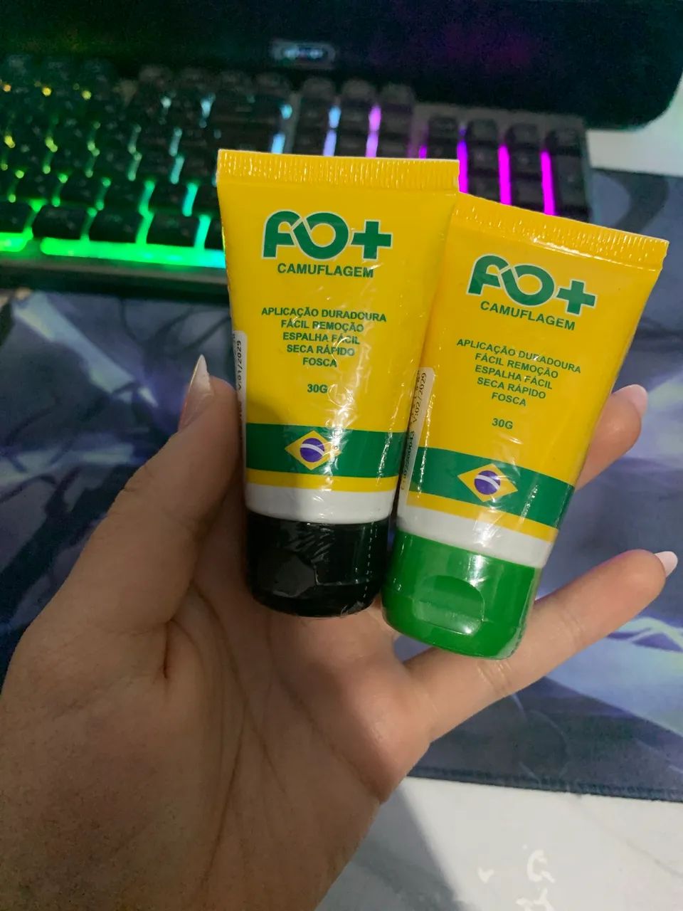 Kit Tintas de Camuflagem Militar Verde e Preta