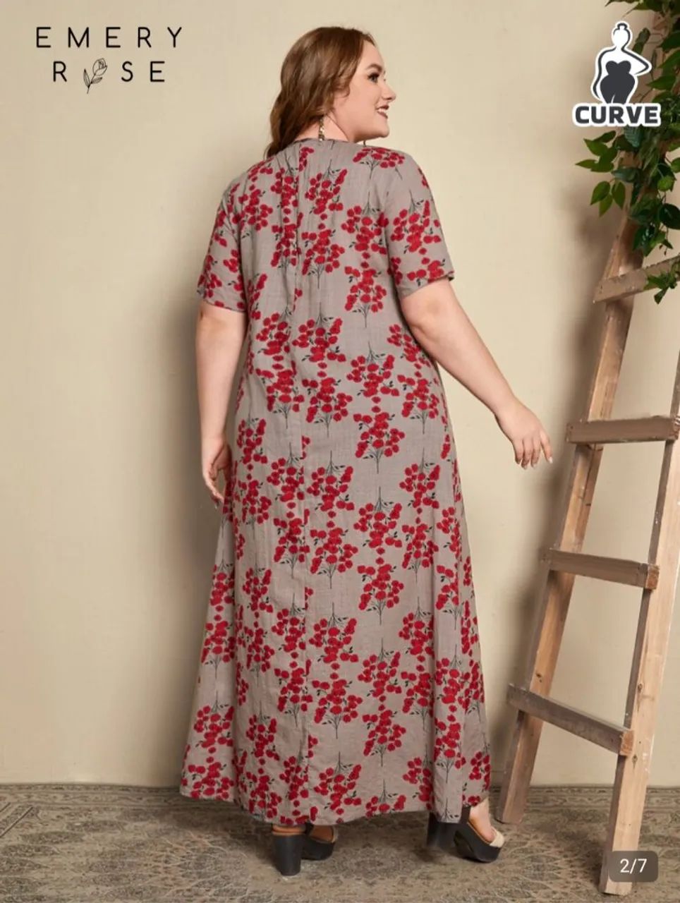 Vestido longo de verão Plus Size - Foto 3