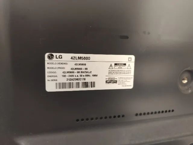Tv LG 42" com defeito 