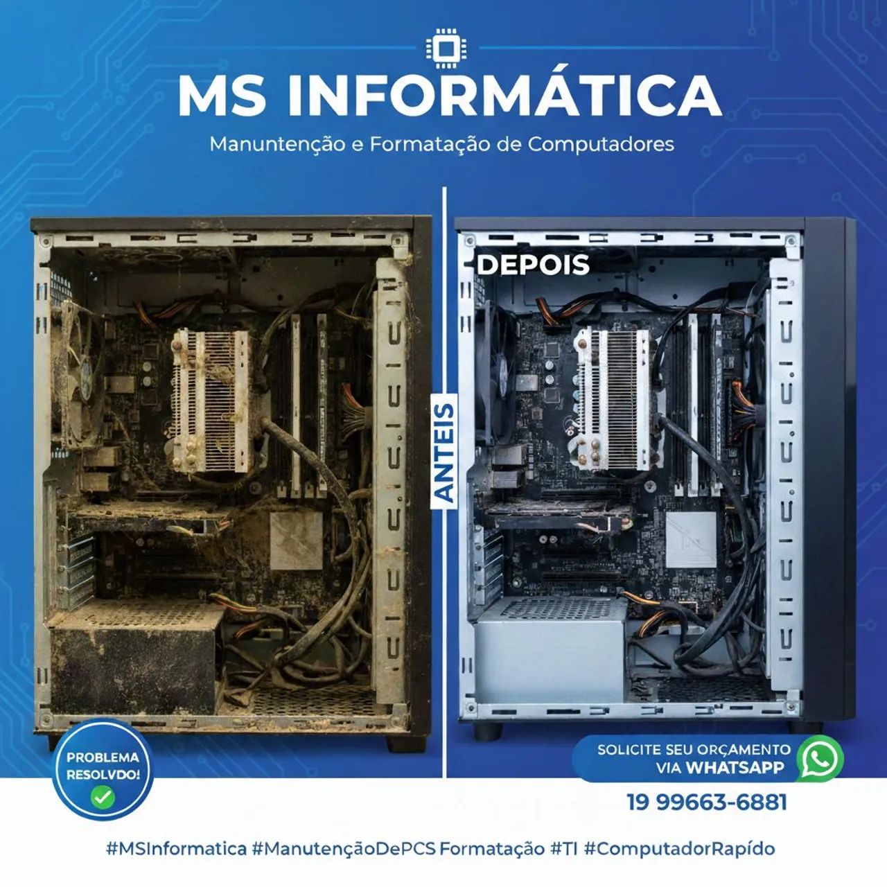 MS Informática - Manutenção e Formatação de computadores