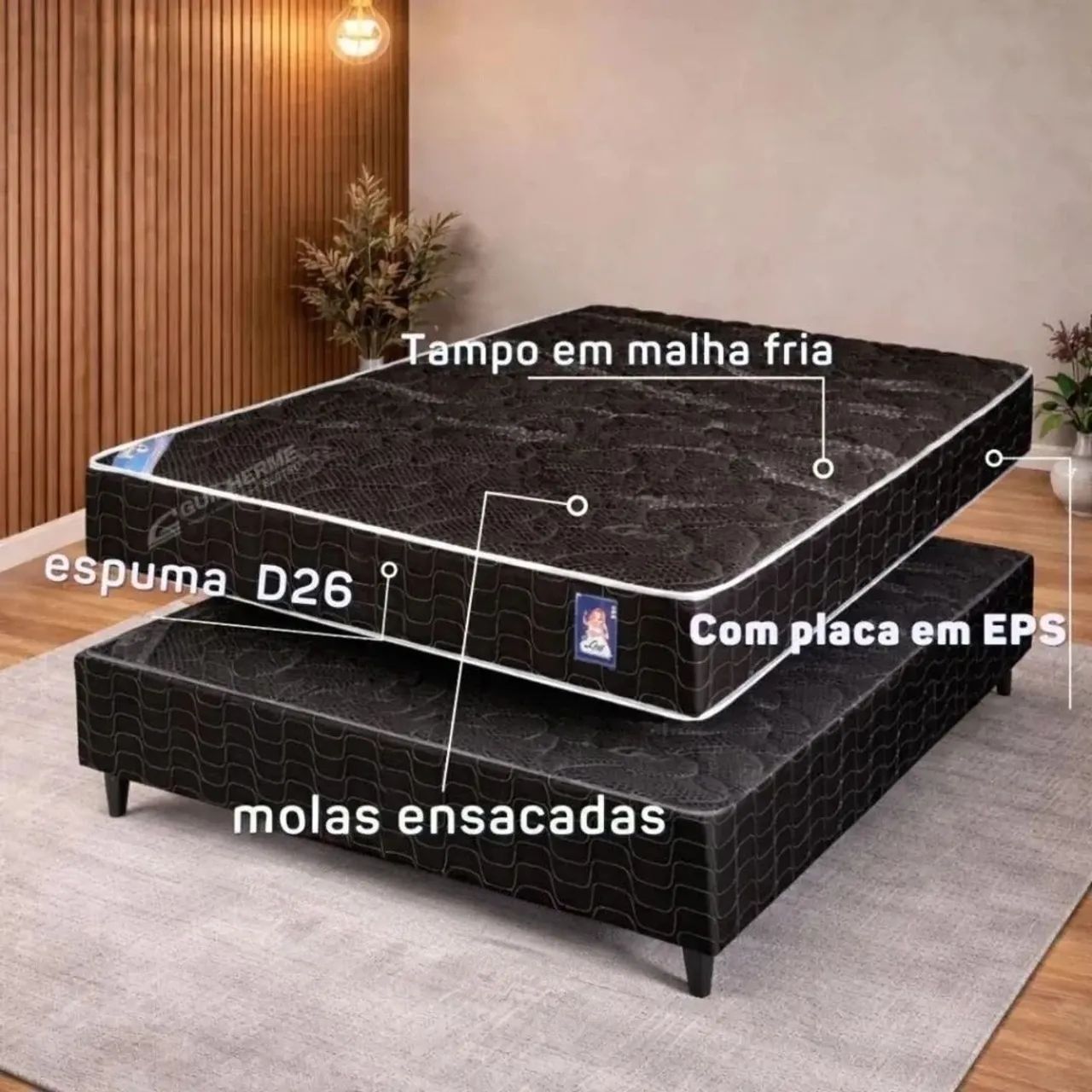 CAMA BOX CASAL MOLAS ENSACADAS  - Foto 2