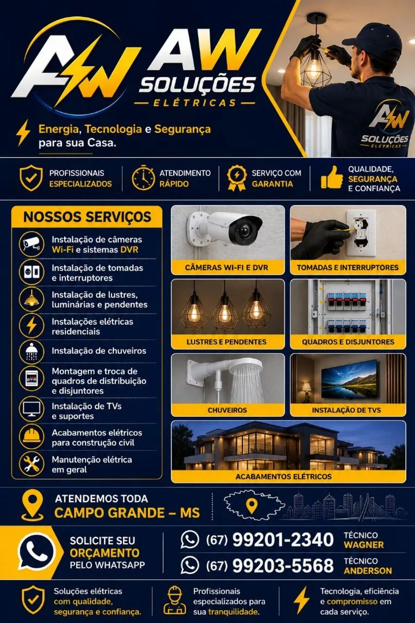 Instalação de câmeras DVR e Wi-fi 
