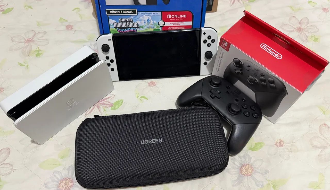 Nintendo Switch OLED e controle Pro  - Foto 4
