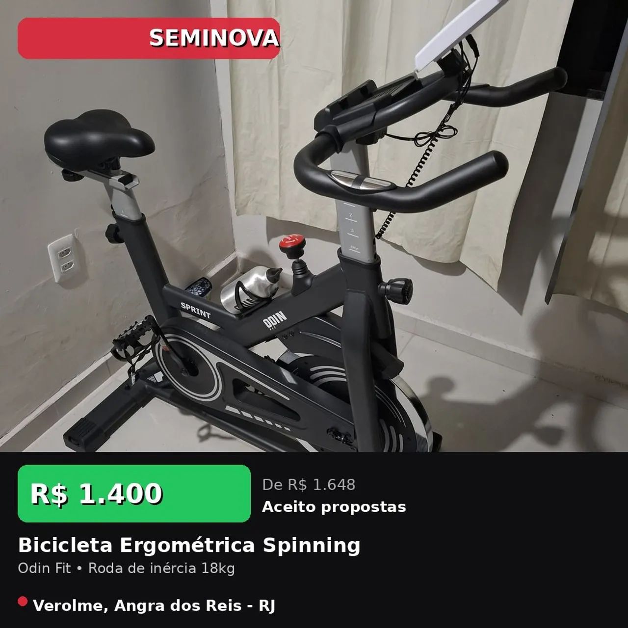Bicicleta ergométrica Odin 
