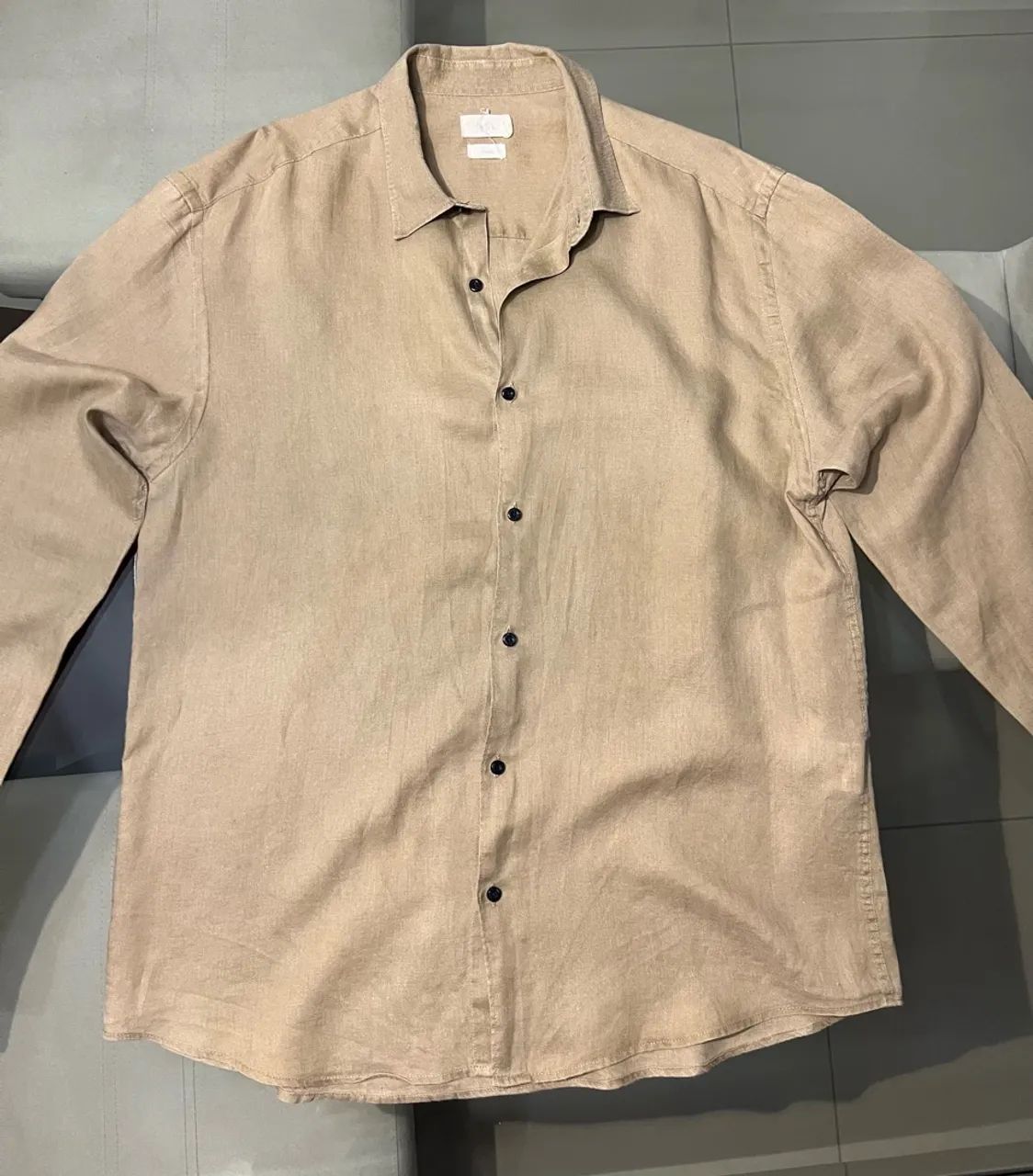 camisa 100% linho foxton