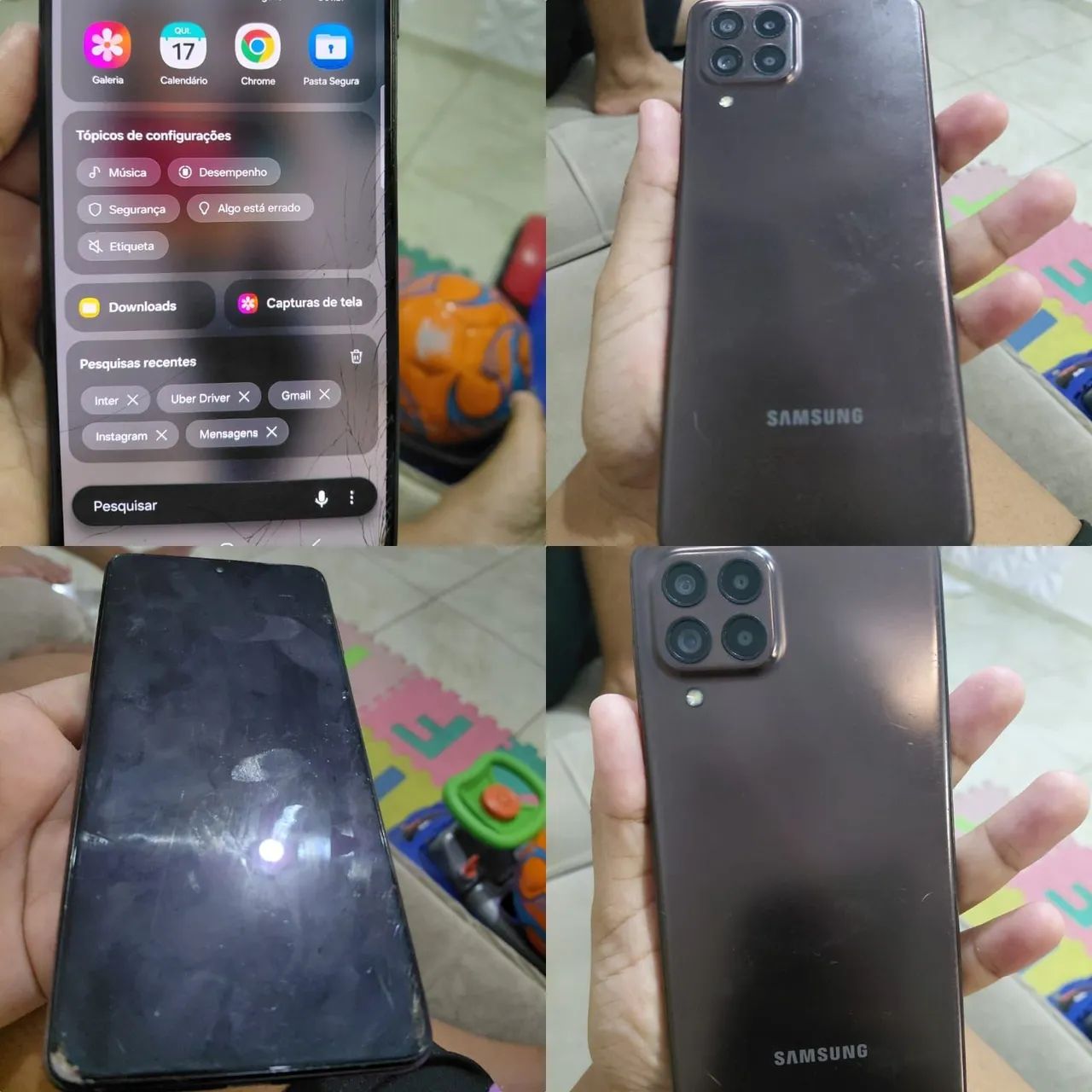 Celular Samsung M53 com a tela trincada e botão power sem funcionar  - Foto 4