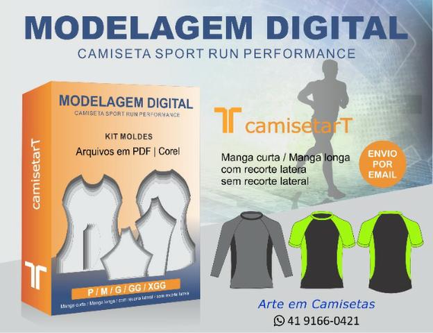 Molde de roupa Camiseta esportiva - Foto 2