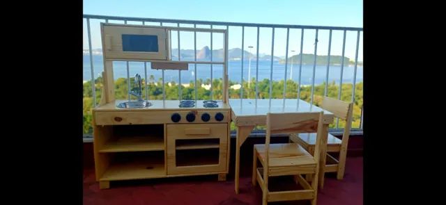 Mini Cozinha Infantil Em madeira 