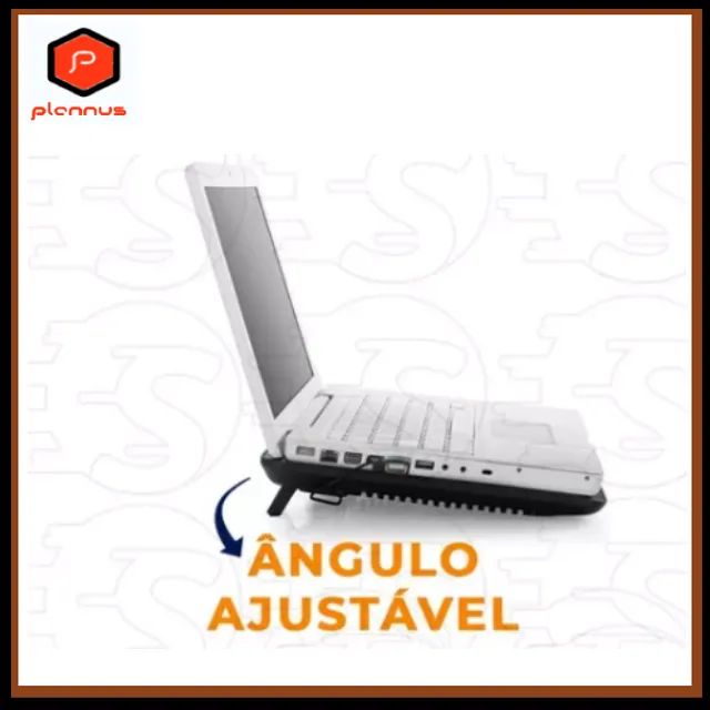 Suporte Notebook até 17pol com Cooler Base Com Ventilação Apoio Mesa Usb z453 - Foto 4