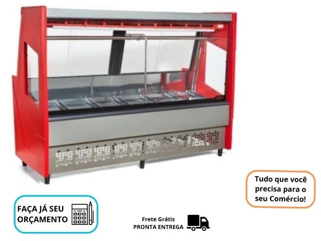 Balcão de Açougue 2M Polar Vermelho
