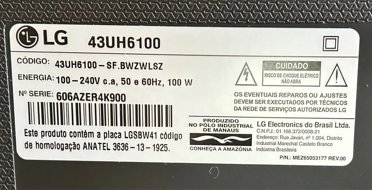 Placa T-Con TV LG 43 UH6100 - Foto 3