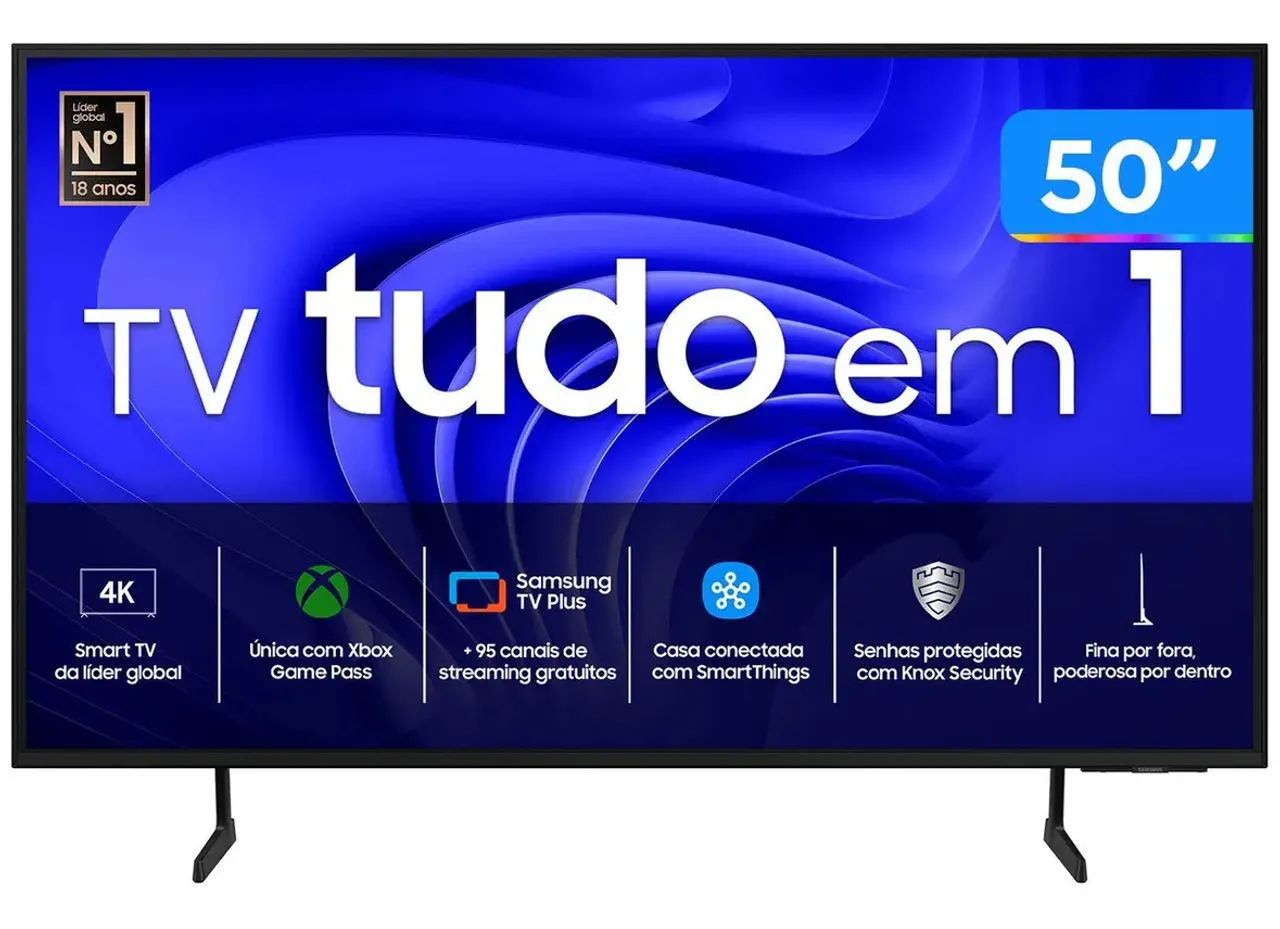 Smart TV Samsung 50 Polegadas 4K DU * C/ Alexa e Gaming Hub - Lacrada!  - Foto 4