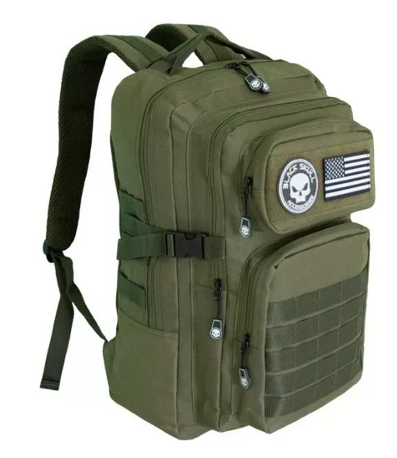 Men's Black Skull Backpack, Durable, Laptop-Compatible64231136048257125