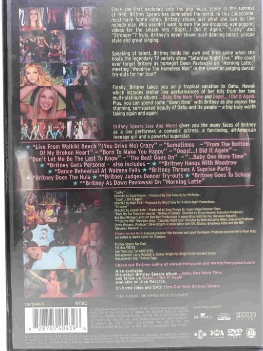 Dvd Britney Spears - Live And More! - Original Show E Clipes (Usado) - Foto 5