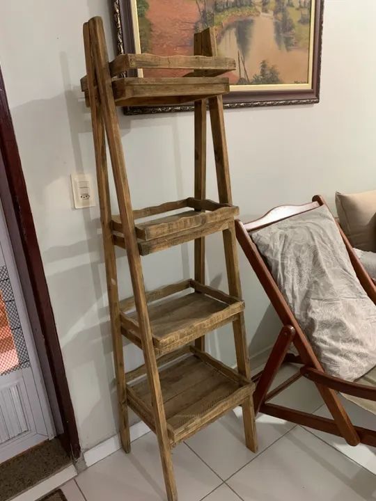 Escada de Madeira para Plantas/decoração 