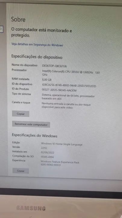 All in one Samsung 120gb SSD, 8gb Ram, HDMI, WiFI, Rede - Foto 4