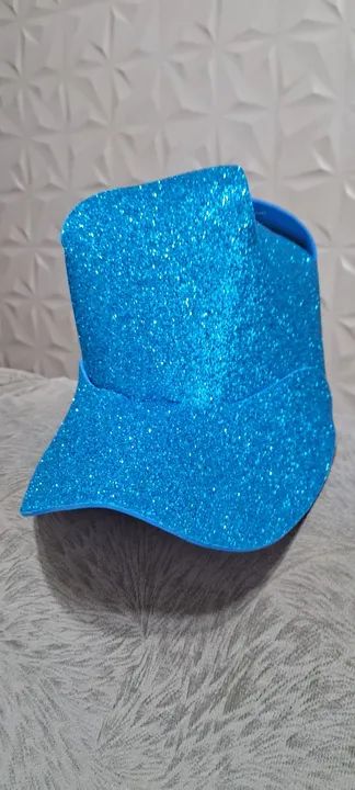 Boné Infantil Azul EVA Glitter - Foto 3