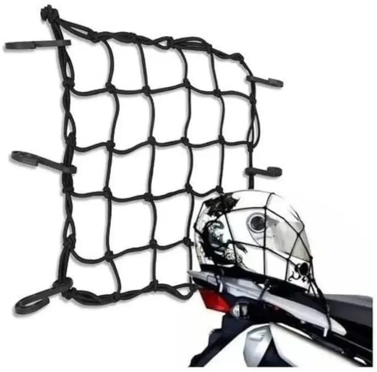 Rede Elástica 35 cm x 35 cm para Capacete Bagageiro de moto - Foto 9