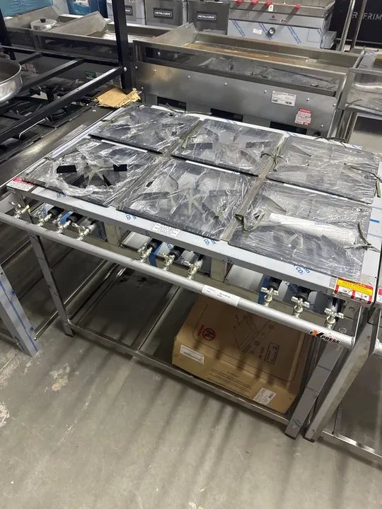 Fogão Industrial 6 bocas baixa pressão (Alef)