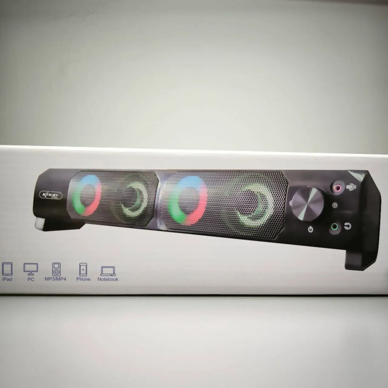 Caixa de som para Pc e notebook dois modos de uso