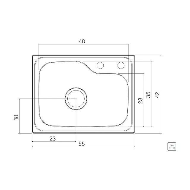 Cuba Tramontina Morgana Compact 48 FX em Aço Inox + Cesto Aramado e Dosador - Foto 4