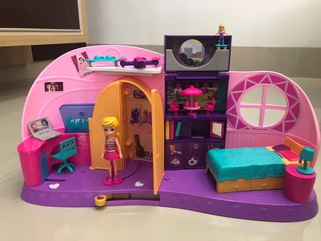 Playset e Mini Boneca - Polly Pocket - Casa do Lago da Polly