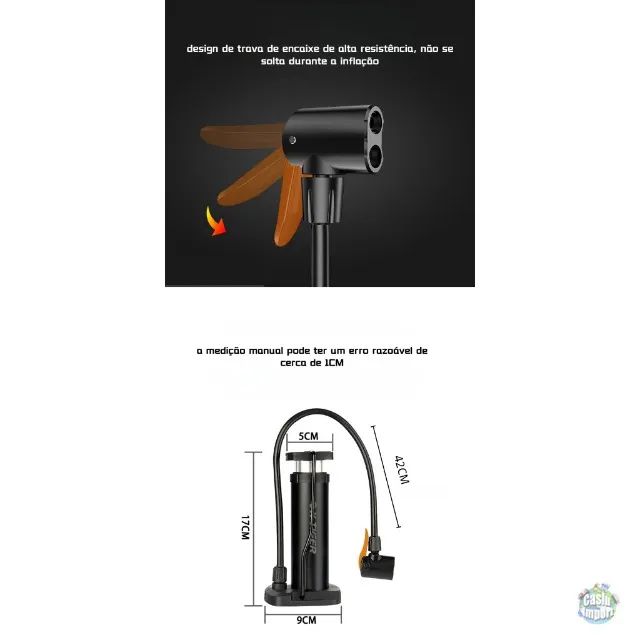 Mini bomba de Ar para bicicletas bolas e infláveis - Foto 4