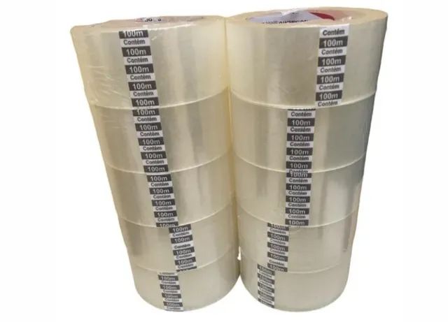 80 Rolos de Fita Adesiva Transparente Durex 48 mm x 100 metros Oferta Relampago