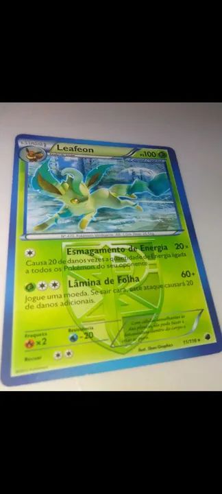 Carta pokémon estágio Leafeon bem legal 
