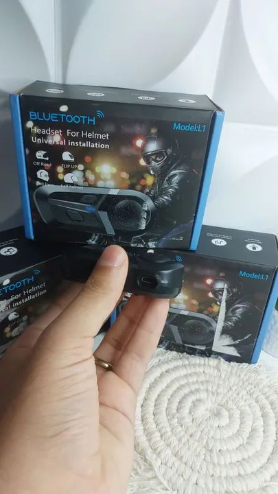 Fone Intercomunicador Para moto Bluetooth 5.3 Fixo no Capacete - Foto 4