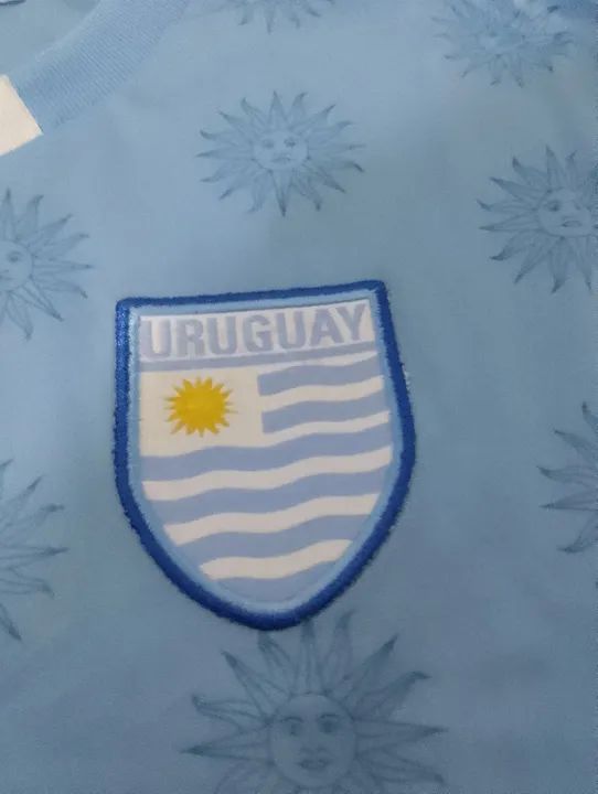 Camisa M Seleção Uruguai Lotto Masculina - Azul Piscina - Foto 4